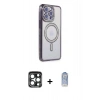 MARSİLYAN™- iPhone 15 Pro Max Kılıf Zirve Doku Prime - Siyah Joko Magic 5D Cam + PVD Metal Kamera Lens - LT