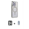 MARSİLYAN™- iPhone 15 Pro Max Kılıf Zirve Doku Prime - Siyah Joko Magic 5D Cam + PVD Metal Kamera Lens - LT
