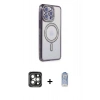 MARSİLYAN™- iPhone 15 Pro Max Kılıf Zirve Doku Prime - Siyah Joko Magic 5D Cam + PVD Metal Kamera Lens - GI