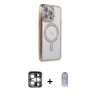 MARSİLYAN™- iPhone 15 Pro Max Kılıf Zirve Doku Prime - Siyah Joko Magic 5D Cam + PVD Metal Kamera Lens - GS