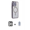 MARSİLYAN™- iPhone 15 Pro Max Kılıf Zirve Doku Prime - Siyah Joko Magic 5D Cam + PVD Metal Kamera Lens - GS
