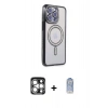 MARSİLYAN™- iPhone 15 Pro Max Kılıf Zirve Doku Prime - Siyah Joko Magic 5D Cam + PVD Metal Kamera Lens - GS
