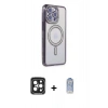 MARSİLYAN™- iPhone 15 Pro Max Kılıf Zirve Doku Prime - Siyah Joko Magic 5D Cam + PVD Metal Kamera Lens - SH