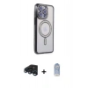 MARSİLYAN™- iPhone 15 Pro Max Kılıf Zirve Doku Prime - Siyah Joko Magic 5D Cam + Raze Metal Kamera Lens - LT