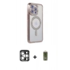MARSİLYAN™- iPhone 15 Pro Max Kılıf Zirve Doku Prime - Siyah Joko Magic 5D Hayalet Cam + PVD Metal Kamera Lens - GS