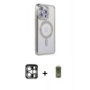 MARSİLYAN™- iPhone 15 Pro Max Kılıf Zirve Doku Prime - Siyah Joko Magic 5D Hayalet Cam + PVD Metal Kamera Lens - GS
