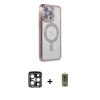 MARSİLYAN™- iPhone 15 Pro Max Kılıf Zirve Doku Prime - Siyah Joko Magic 5D Hayalet Cam + PVD Metal Kamera Lens - LT