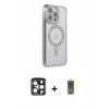 MARSİLYAN™- iPhone 15 Pro Max Kılıf Zirve Doku Prime - Siyah Joko Magic 5D Hayalet Cam + PVD Metal Kamera Lens - LT