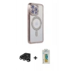 MARSİLYAN™- iPhone 15 Pro Max Kılıf Zirve Doku Prime - Siyah Polymer Nano Ekran Koruyucu + Raze Metal Kamera Lens - TMGI