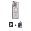 MARSİLYAN™- iPhone 15 Pro Max Kılıf Zirve Doku Prime - Siyah Vanessa Magic Cam + PVD Metal Kamera Lens - GI