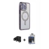 MARSİLYAN™- iPhone 15 Pro Max Kılıf Zirve Doku Prime - Siyah Vanessa Magic Cam + Raze Metal Kamera Lens - SH