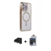 MARSİLYAN™- iPhone 15 Pro Max Kılıf Zirve Doku Prime - Siyah Vanessa Magic Cam + Raze Metal Kamera Lens - SH