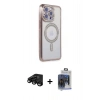 MARSİLYAN™- iPhone 15 Pro Max Kılıf Zirve Doku Prime - Siyah Vanessa Magic Cam + Raze Metal Kamera Lens - SH