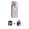 MARSİLYAN™- iPhone 15 Pro Max Kılıf Zirve Doku Prime - Siyah Vanessa Magic Cam + PVD Metal Kamera Lens - TU