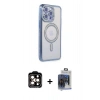 MARSİLYAN™- iPhone 15 Pro Max Kılıf Zirve Doku Prime - Siyah Vanessa Magic Cam + PVD Metal Kamera Lens - TU