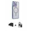 MARSİLYAN™- iPhone 15 Pro Max Kılıf Zirve Doku Prime - Siyah Vanessa Magic Hayalet Cam + Raze Metal Kamera Lens - LT