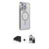 MARSİLYAN™- iPhone 15 Pro Max Kılıf Zirve Doku Prime - Siyah Vanessa Magic Hayalet Cam + Raze Metal Kamera Lens - LT