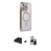 MARSİLYAN™- iPhone 15 Pro Max Kılıf Zirve Doku Prime - Siyah Vanessa Magic Hayalet Cam + Raze Metal Kamera Lens - LT