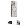 MARSİLYAN™- iPhone 15 Pro Max Kılıf Zirve Doku Prime - Siyah Vanessa Magic Hayalet Cam + Raze Metal Kamera Lens - TMGI