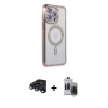 MARSİLYAN™- iPhone 15 Pro Max Kılıf Zirve Doku Prime - Siyah Vanessa Magic Hayalet Cam + Raze Metal Kamera Lens - LT