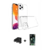 MARSİLYAN™- iPhone 15 Pro Max Kılıf Zirve Doku - Şeffaf 360 Full Body Arka Koruyucu + Raze Metal Kamera Lens - TMGI