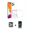 MARSİLYAN™- iPhone 15 Pro Max Kılıf Zirve Doku - Siyah 360 Mat Full Body Arka Koruyucu + PVD Metal Kamera Lens - LT
