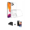 MARSİLYAN™- iPhone 15 Pro Max Kılıf Zirve Doku - Siyah 3D Antistatik Mat Seramik Nano Ekran Koruyucu + Raze Metal Kamera Lens - GS