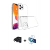 MARSİLYAN™- iPhone 15 Pro Max Kılıf Zirve Doku - Siyah 3D Antistatik Seramik Nano Ekran Koruyucu + Raze Metal Kamera Lens - LT