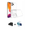 MARSİLYAN™- iPhone 15 Pro Max Kılıf Zirve Doku - Siyah 3D Antistatik Seramik Nano Ekran Koruyucu + Raze Metal Kamera Lens - TMGI