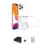 MARSİLYAN™- iPhone 15 Pro Max Kılıf Zirve Doku - Siyah Bilvis 0.18mm Plus Cam Ekran Koruyucu + Lacivert Raze Metal Kamera Lens