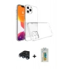 MARSİLYAN™- iPhone 15 Pro Max Kılıf Zirve Doku - Siyah Polymer Nano Ekran Koruyucu + Raze Metal Kamera Lens - LT