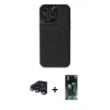MARSİLYAN™- iPhone 15 Pro Max Kılıf Zirve Işık Serisi - Şeffaf 360 Full Body Arka Koruyucu + Raze Metal Kamera Lens - LT