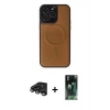 MARSİLYAN™- iPhone 15 Pro Max Kılıf Zirve Işık Serisi - Siyah 360 Mat Full Body Arka Koruyucu + Raze Metal Kamera Lens - TMGI