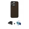MARSİLYAN™- iPhone 15 Pro Max Kılıf Zirve Işık Serisi - Siyah 3D Antistatik Seramik Nano Ekran Koruyucu + Raze Metal Kamera Lens - GS