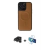 MARSİLYAN™- iPhone 15 Pro Max Kılıf Zirve Işık Serisi - Siyah 3D Antistatik Seramik Nano Ekran Koruyucu + Raze Metal Kamera Lens - GS