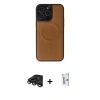 MARSİLYAN™- iPhone 15 Pro Max Kılıf Zirve Işık Serisi - Siyah Bilvis 0.18mm Plus Cam Ekran Koruyucu + Raze Metal Kamera Lens - TMGI