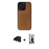 MARSİLYAN™- iPhone 15 Pro Max Kılıf Zirve Işık Serisi - Siyah Bilvis Hayalet Cam Ekran Koruyucu + Raze Metal Kamera Lens - SH