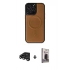 MARSİLYAN™- iPhone 15 Pro Max Kılıf Zirve Işık Serisi - Siyah Bilvis Hayalet Cam Ekran Koruyucu + Raze Metal Kamera Lens - TMGI