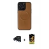 MARSİLYAN™- iPhone 15 Pro Max Kılıf Zirve Işık Serisi - Siyah Buffer Cam Ekran Koruyucu + Raze Metal Kamera Lens - LT