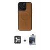MARSİLYAN™- iPhone 15 Pro Max Kılıf Zirve Işık Serisi - Siyah Vanessa Magic Cam + PVD Metal Kamera Lens - GI