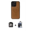 MARSİLYAN™- iPhone 15 Pro Max Kılıf Zirve Işık Serisi - Siyah Vanessa Magic Cam + PVD Metal Kamera Lens - TU