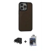 MARSİLYAN™- iPhone 15 Pro Max Kılıf Zirve Işık Serisi - Siyah Vanessa Magic Cam + Raze Metal Kamera Lens - SH