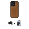 MARSİLYAN™- iPhone 15 Pro Max Kılıf Zirve Işık Serisi - Siyah Vanessa Magic Cam + Raze Metal Kamera Lens - SH