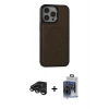 MARSİLYAN™- iPhone 15 Pro Max Kılıf Zirve Işık Serisi - Siyah Vanessa Magic Cam + Raze Metal Kamera Lens - TMGI