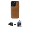 MARSİLYAN™- iPhone 15 Pro Max Kılıf Zirve Işık Serisi - Siyah Vanessa Magic Cam + Raze Metal Kamera Lens - TMGI