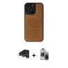 MARSİLYAN™- iPhone 15 Pro Max Kılıf Zirve Işık Serisi - Siyah Vanessa Magic Hayalet Cam + Raze Metal Kamera Lens - GS