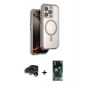 MARSİLYAN™- iPhone 15 Pro Max Kılıf Zirve Klasik Prime - Siyah 360 Mat Full Body Arka Koruyucu + Raze Metal Kamera Lens - GS