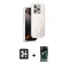 MARSİLYAN™- iPhone 15 Pro Max Kılıf Zirve Klasik Prime - Siyah 360 Mat Full Body Arka Koruyucu + PVD Metal Kamera Lens - GI
