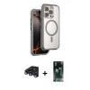 MARSİLYAN™- iPhone 15 Pro Max Kılıf Zirve Klasik Prime - Siyah 360 Mat Full Body Arka Koruyucu + Raze Metal Kamera Lens - LT