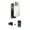 MARSİLYAN™- iPhone 15 Pro Max Kılıf Zirve Klasik Prime - Siyah 360 Mat Full Body Arka Koruyucu + Raze Metal Kamera Lens - LT
